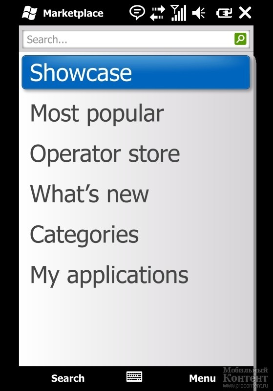  4  CTIA: Microsoft    Windows Marketplace;   ;   Window Mobile 6.5 