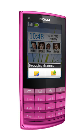  4  Nokia X3 Touch and Type -      S40  7 000 