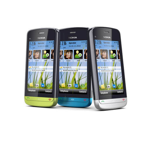  1  Nokia C5-03 -    Wi-Fi, GPS  3G  9 500