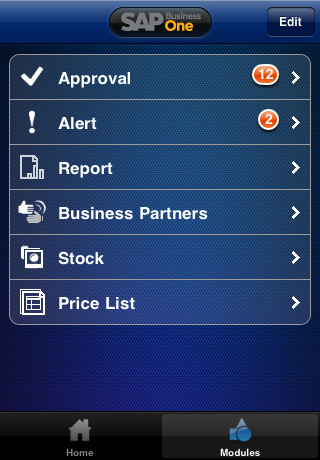  2  SAP Business One  iPhone ()