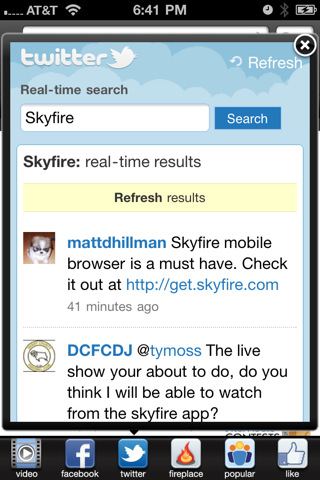  2  Skyfire 3.0  iPhone   Facebook