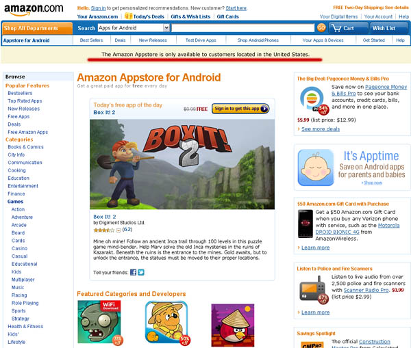  2  Amazon Appstore -  Android- -   ?