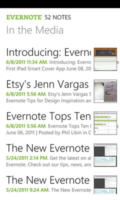  2   Evernote  Windows Phone 7 