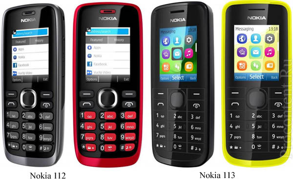  1   Nokia 112  Nokia 113     