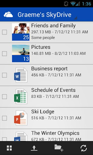  1  SkyDrive Microsoft   Android