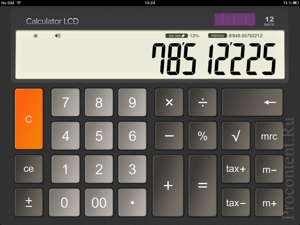  4   iPad- Calculator LCD -     