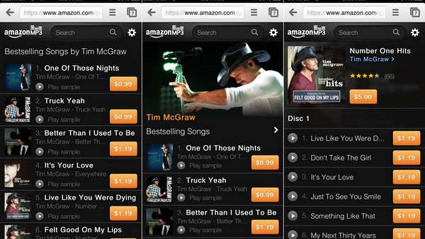 Amazon   iTunes  iPhone  iPad - Amazon MP3 Store