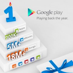 Фото 1 новости Google Play празднует первый день рождения 18 млн песен, 5 млн книг и 700 тыс приложений
