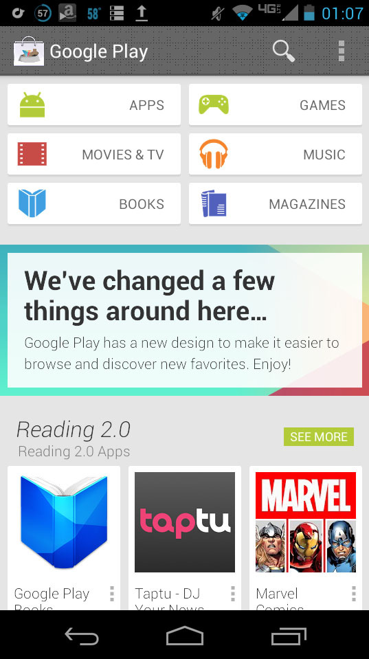 Фото 2 новости Новый Google Play Store замечен в Google+