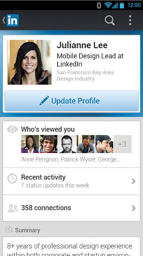  4  LinkedIn  iPhone  Android    