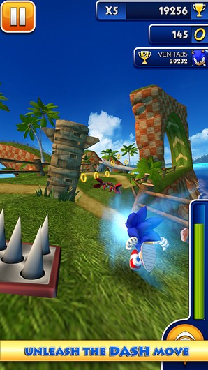  5   Sonic Dash  Android -    Sega