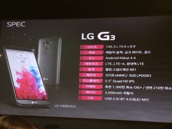  2   LG G3: 3  RAM, Snapdragon 801  5,5- Quad HD 