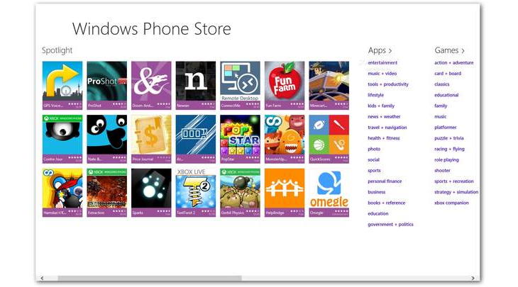    Windows Phone Store 