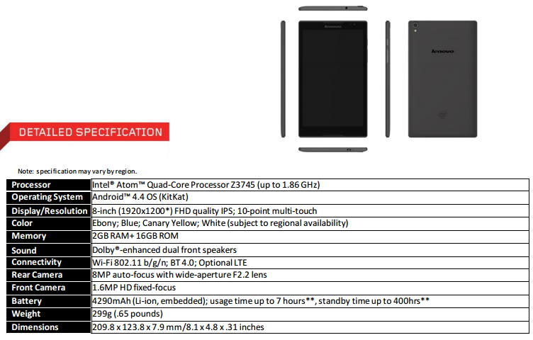  3  IFA 2014: 8- FullHD  Lenovo  4-   7 500 