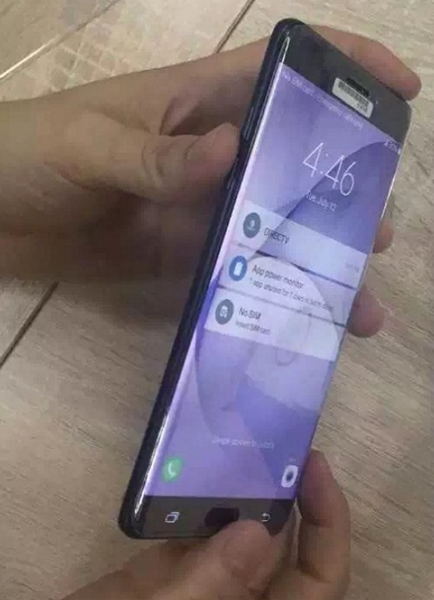Шпионский снимок Galaxy Note 7: боковой экран