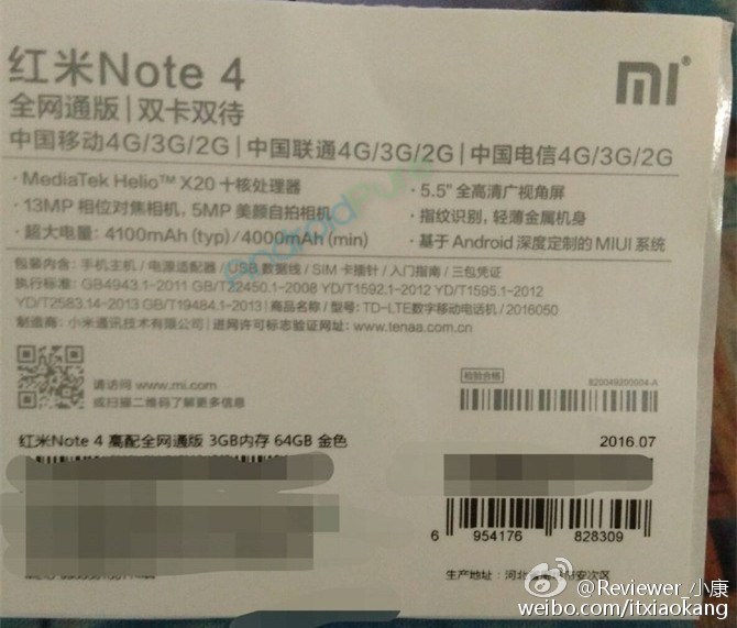  2    Xiaomi Redmi Note 4    