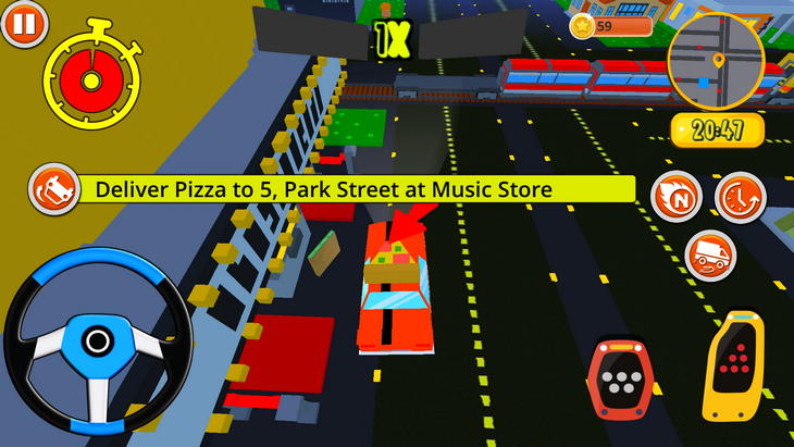  3    Pizza City Driver  Android:   c   